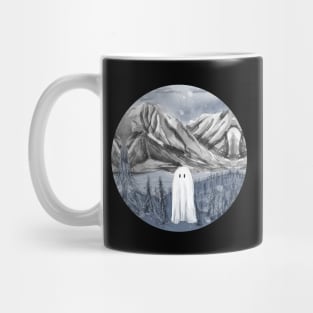 Round haunted mountain ghost Mug